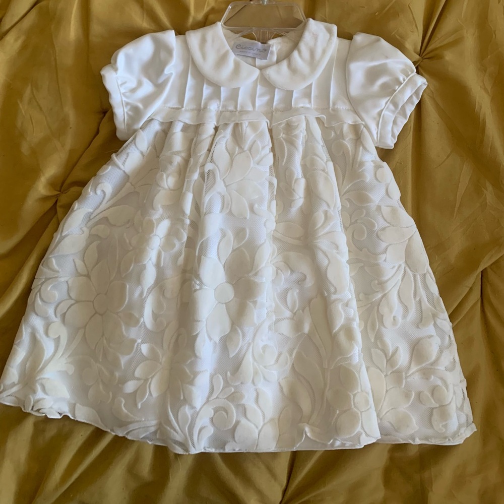 Charming White Floral Kids Dress